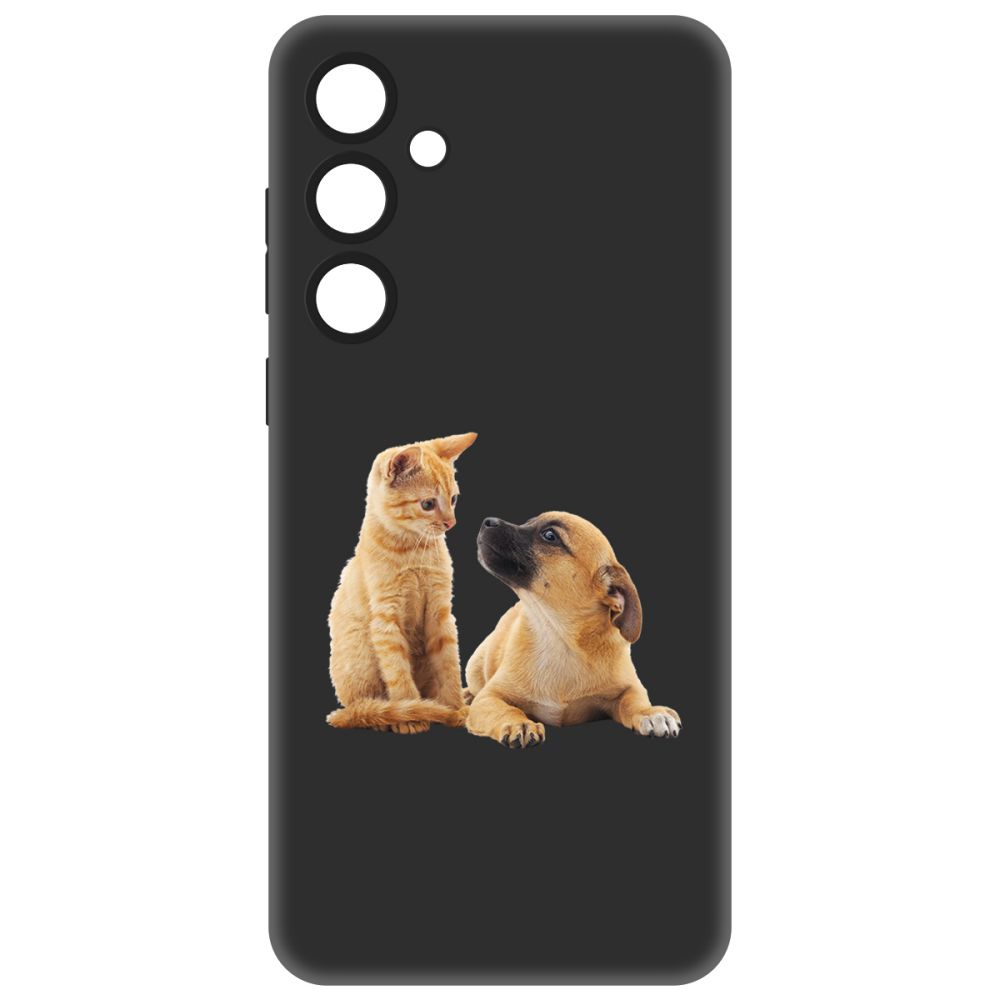 

Чехол-накладка Krutoff Soft Case Лучшие друзья для Samsung Galaxy A35 5G (A356) черный