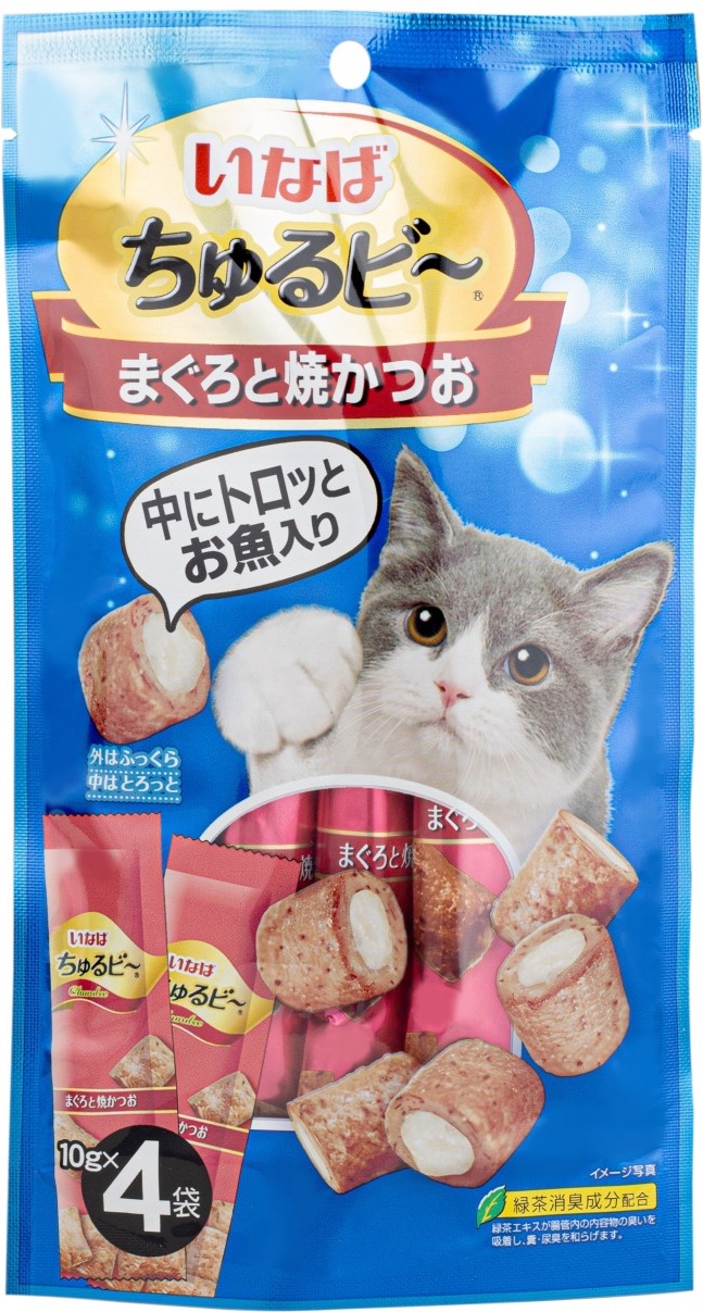 фото Лакомство для кошек japan premium pet подушечки, курица, тунец, 4 шт, 40 г