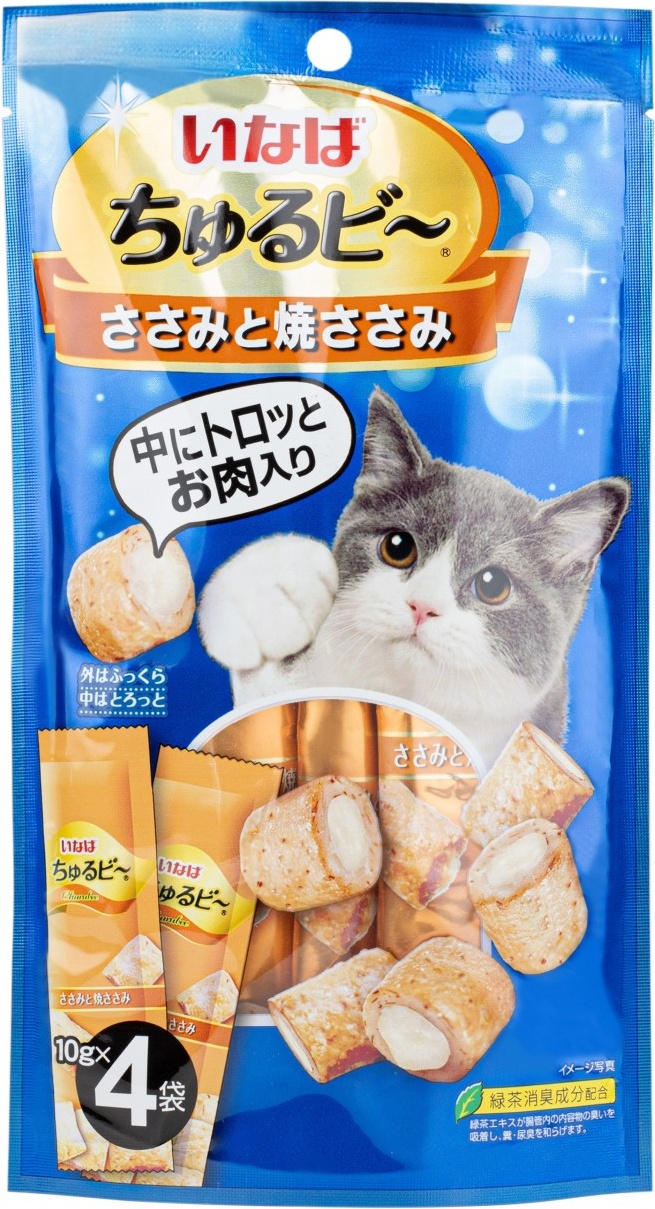 фото Лакомство для кошек japan premium pet подушечки, курица, тунец, 4 шт, 40 г