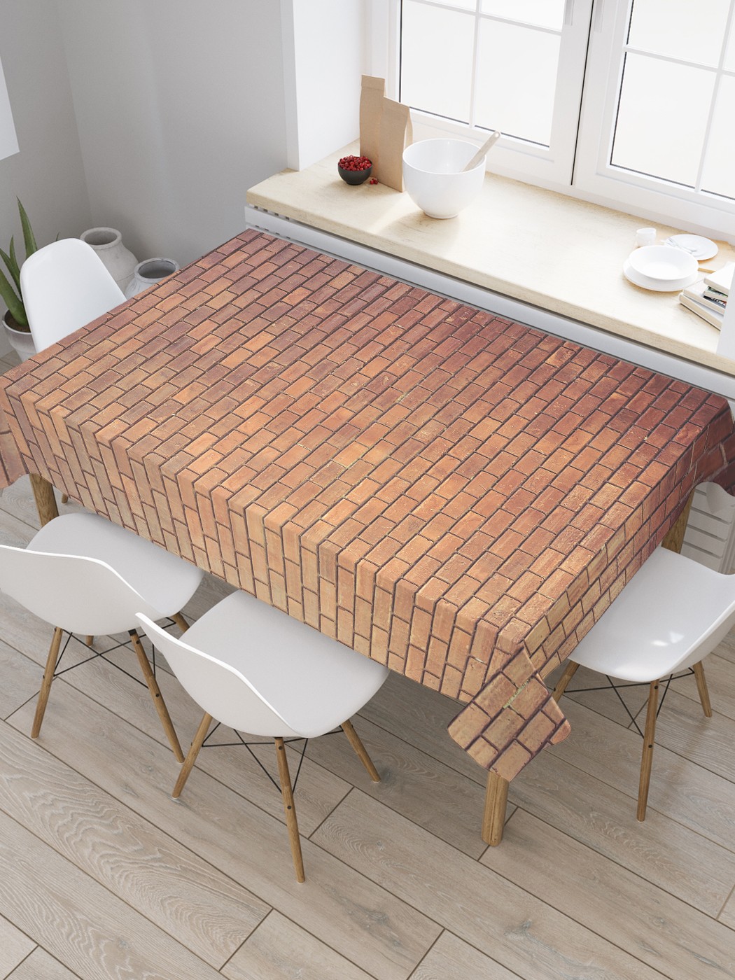 

Скатерть прямоугольная JoyArty "Старая кирпичная стена" из сатена, 180x145 см, Коричневый, Старая кирпичная стена