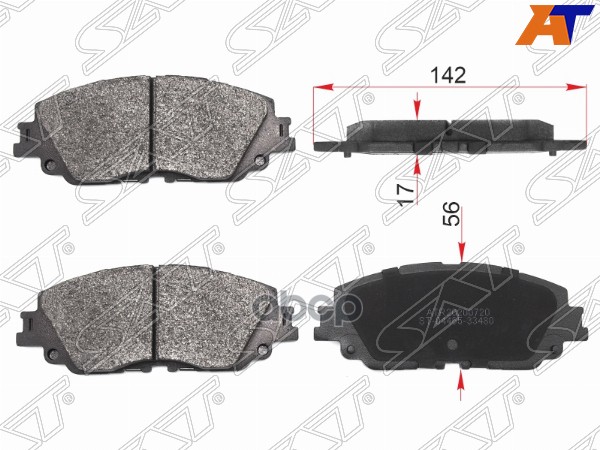 

Колодки Тормозные Пердние Дисковые Toyota Camry (17-) Sat арт. ST0446533480