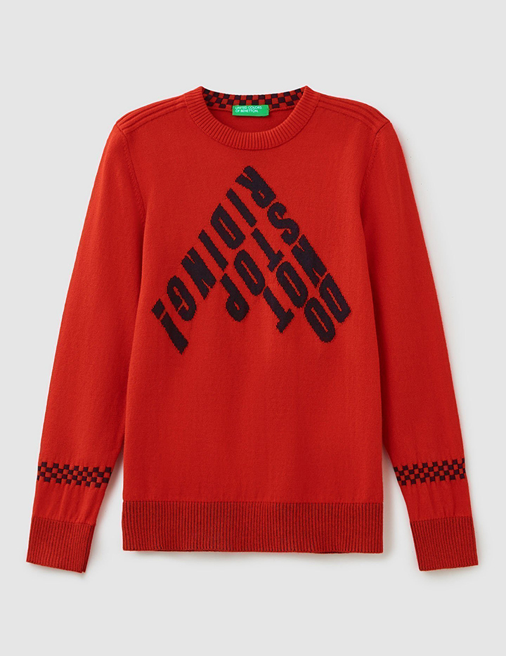 

Джемпер для мальчиков Benetton цв. красный р.140, 21A_112CQ1101