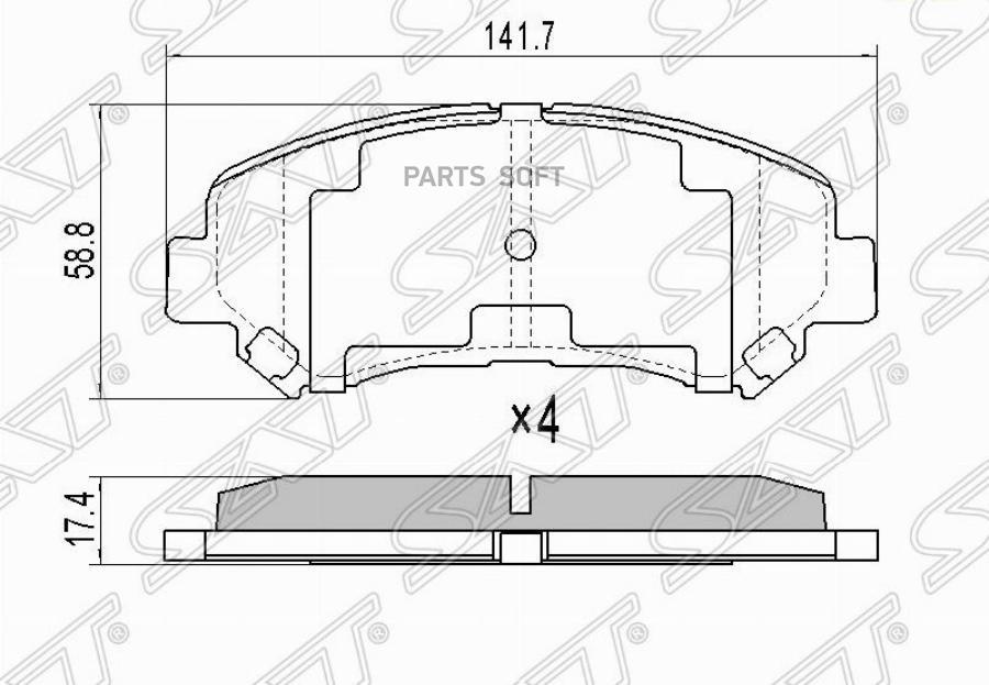 

Колодки тормозные FR NISSAN X-Trail 31/QASHQAI 10