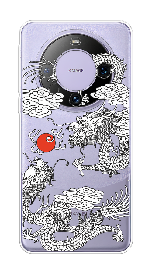 

Чехол на Huawei Mate 60 Pro "Драконы с ножом", Прозрачный;черный;белый, 6122250-1