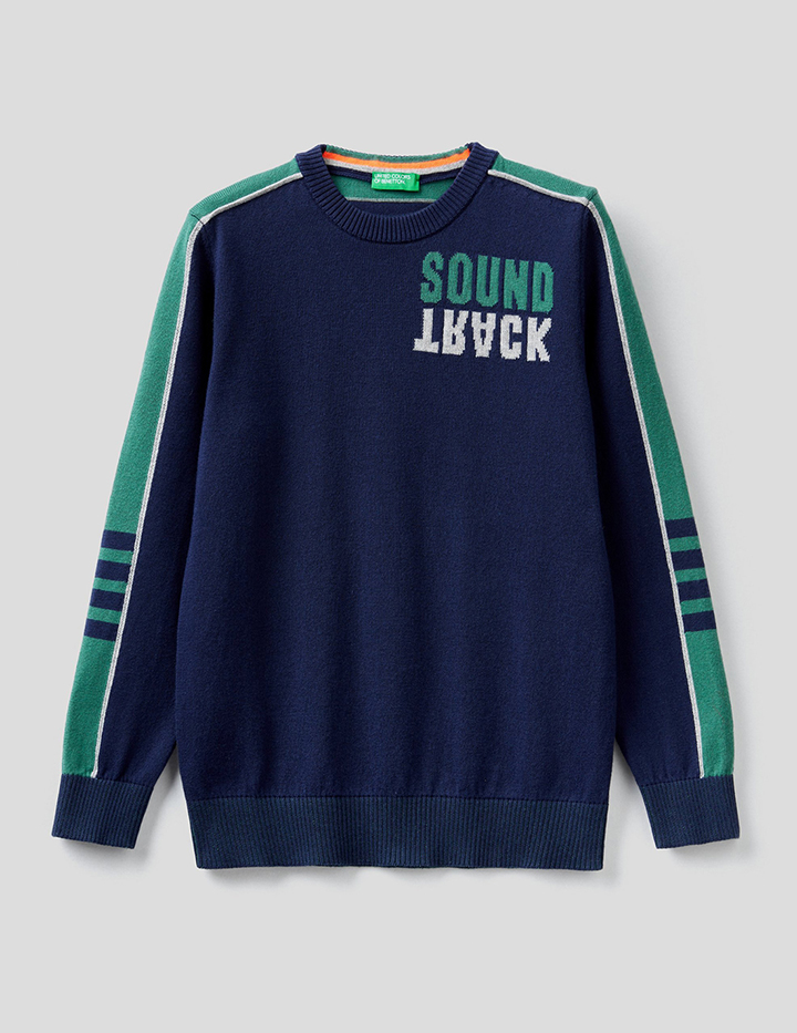 

Джемпер для мальчиков Benetton цв. синий р.170, 21A_112CQ1101