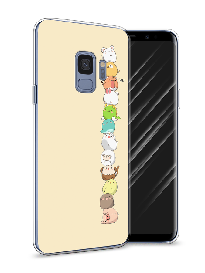 

Чехол Awog на Samsung Galaxy S9 "Питомцы Чиби", Желтый, 25750-2