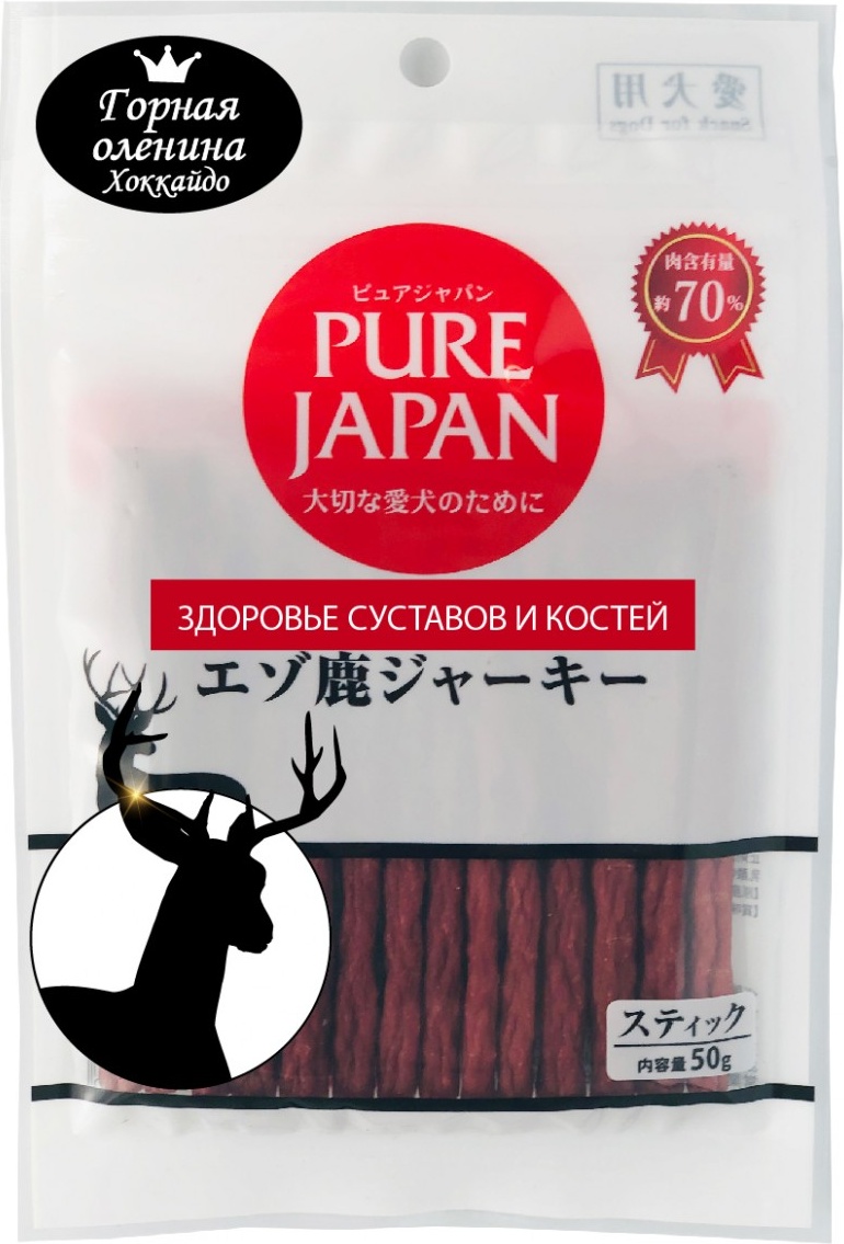 фото Лакомство для собак japan premium pet, палочки, оленина, 50г