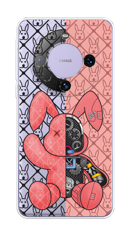 

Чехол на Huawei Mate 60 Pro "Киборг-заяц розовый", Розовый;прозрачный;черный, 6122250-1