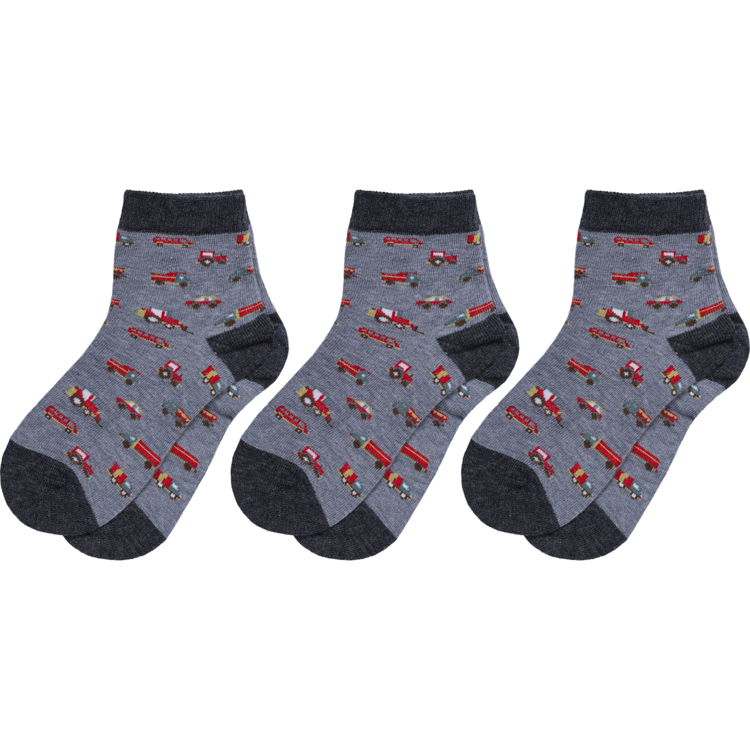 Носки для мальчиков Красная Ветка 3-С-17Д цв. серый; красный р. 24-26