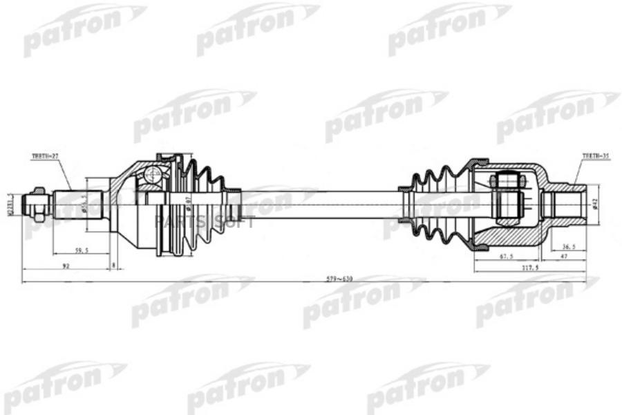 PATRON Полуось PATRON PDS0309