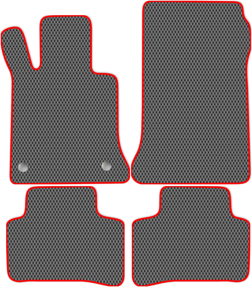 

Коврики ЭВА в салон для Mercedes-Benz GLK-Class 2008 - 2015, 4 шт. серый, красный кант, 3524-S4YL-H