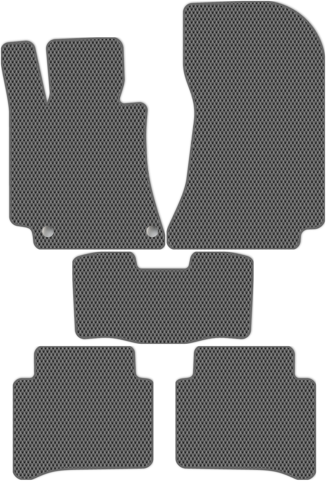 

Коврики ЭВА в салон для Mercedes-Benz E-Class 4 2009 - 2012, 5 шт. серый, темно-серый кант, 3525-S5YLT-H
