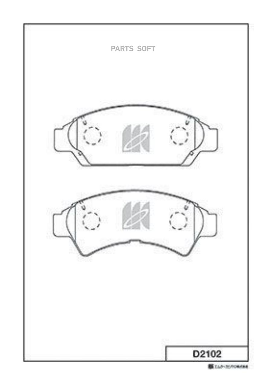 

Колодки дисковые п.\ Toyota Camry SV30 90-94 1шт KASHIYAMA D2102 D2102-01 =Y02-2102