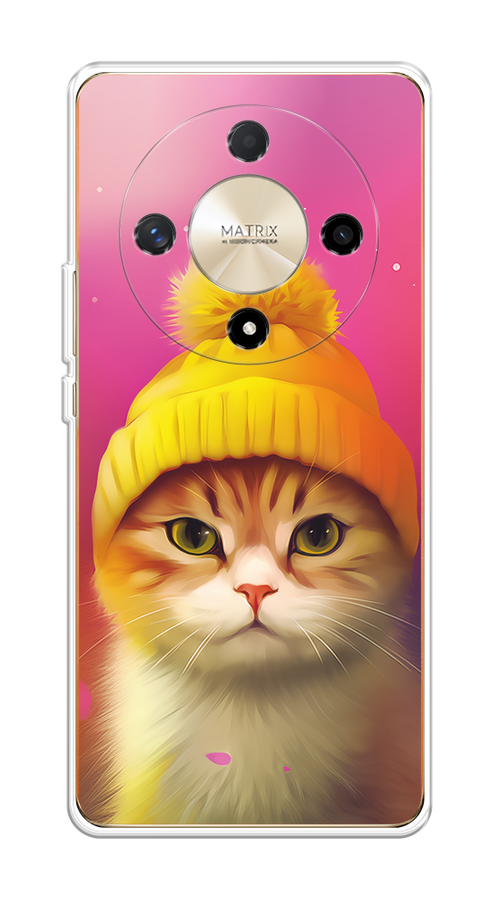 

Чехол на Honor X9B "Котик в шапочке", Розовый;желтый;бежевый, 6122550-1