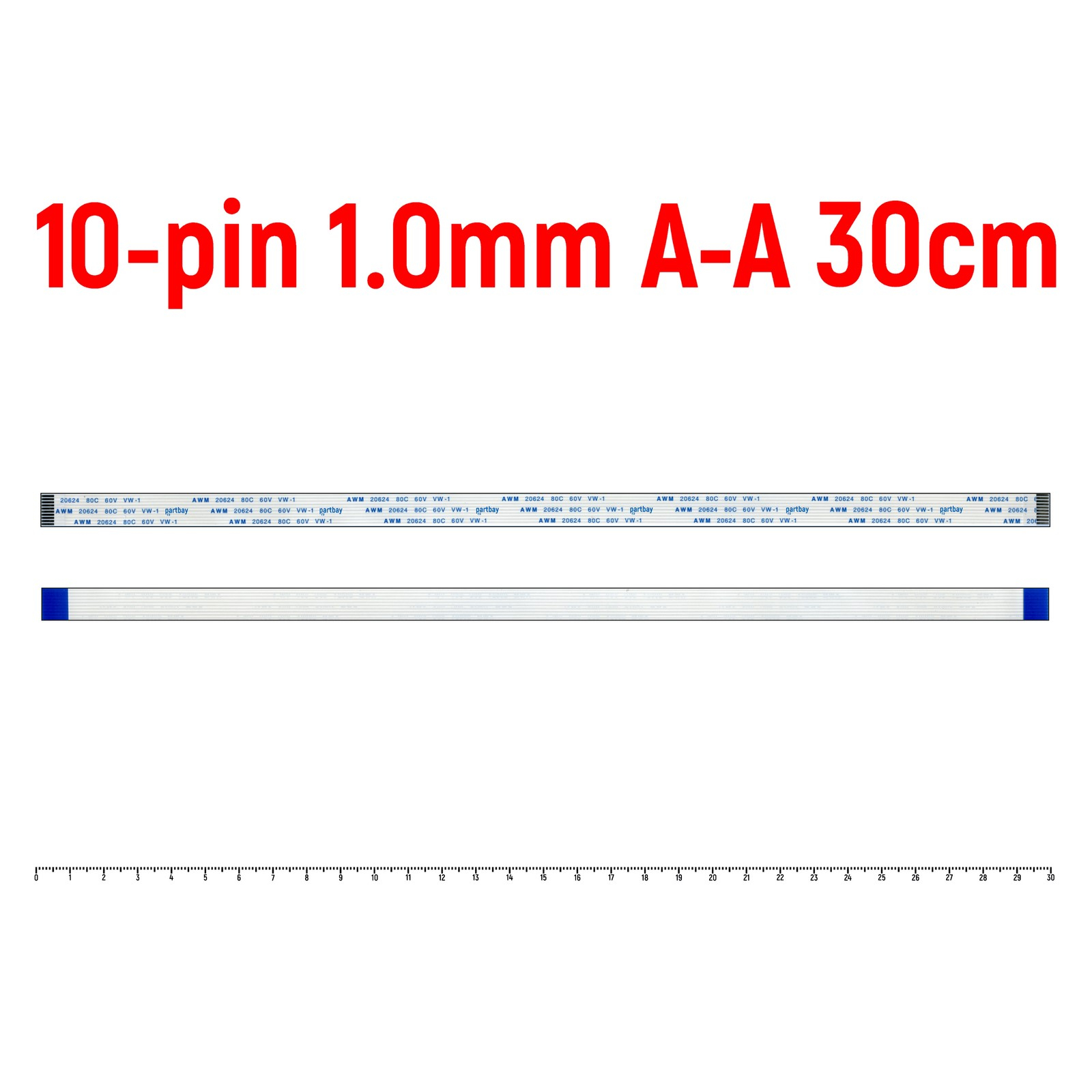 

Шлейф FFC 10-pin Шаг 1.0mm Длина 30cm