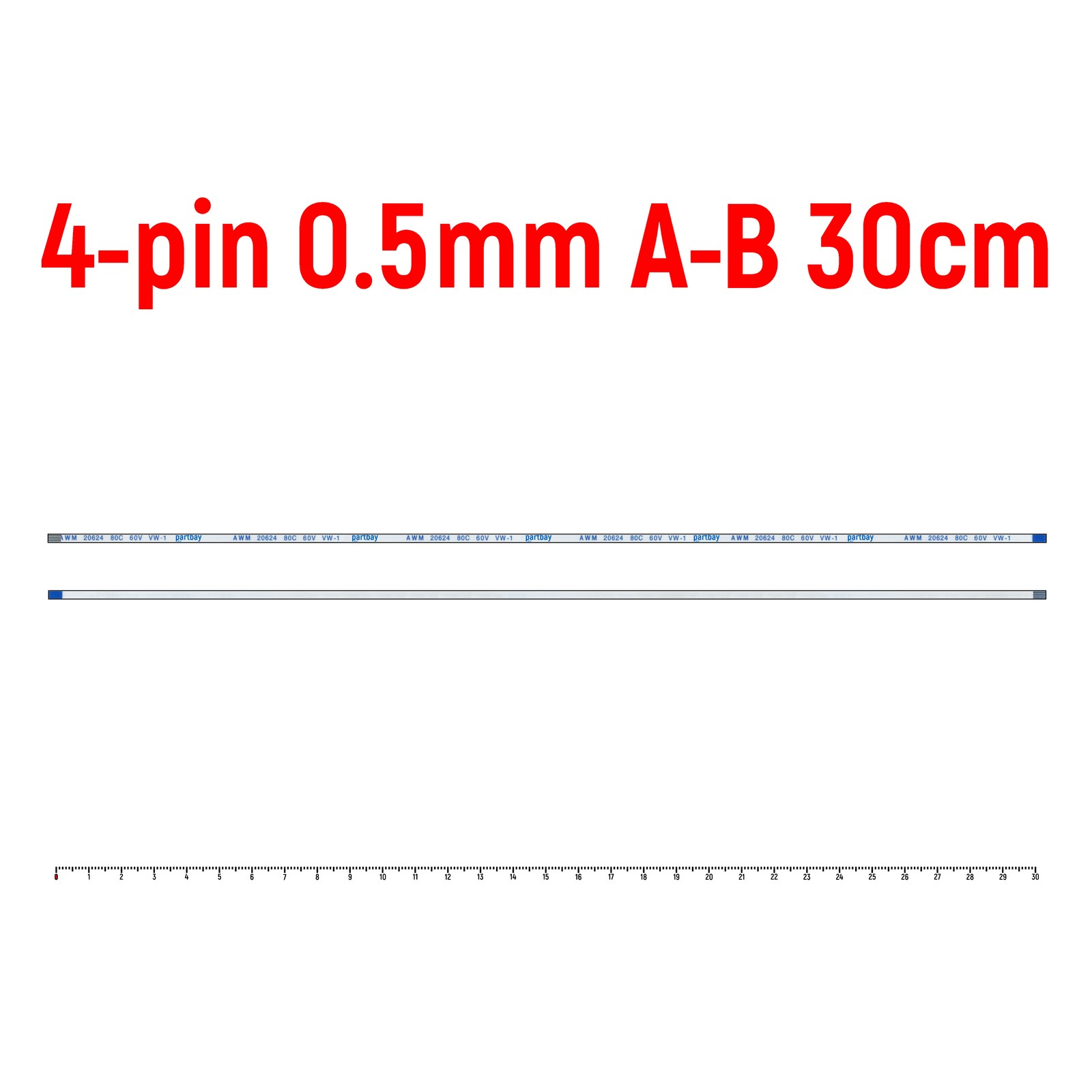 

Шлейф FFC 4-pin Шаг 0.5mm Длина 30cm