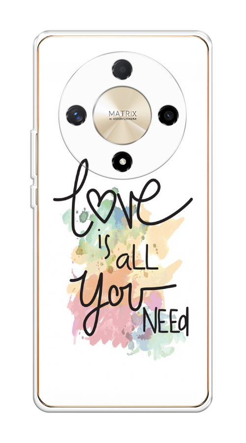 

Чехол на Honor X9B "Love is all you need", Белый;черный;зеленый, 6122550-1