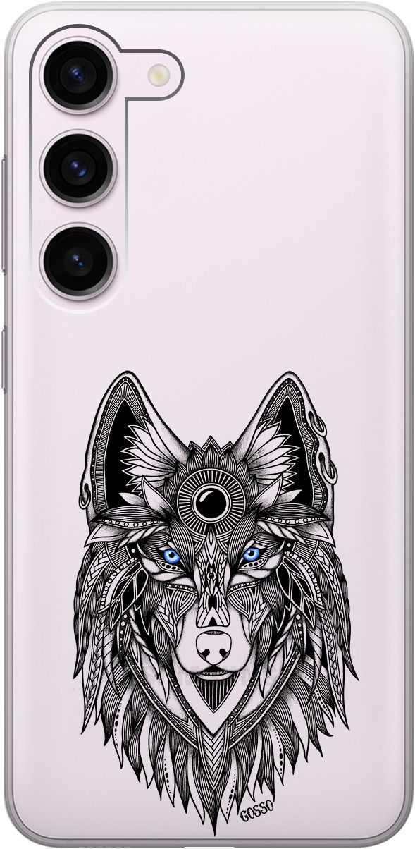 

Силиконовый чехол на Samsung Galaxy S23 с 3D принтом "Grand Wolf" прозрачный, Прозрачный;голубой, 158303