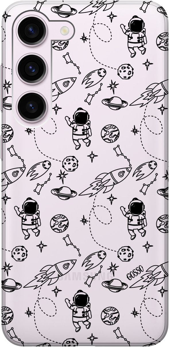 

Силиконовый чехол на Samsung Galaxy S23 с 3D принтом "Space" прозрачный, Прозрачный;черный, 158303