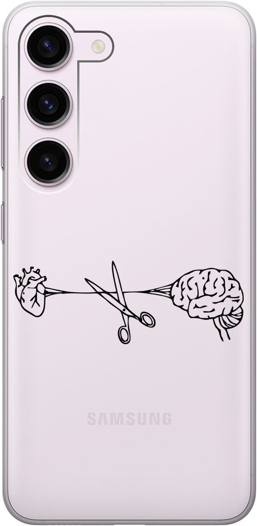 

Силиконовый чехол на Samsung Galaxy S23 с 3D принтом "Cut It" прозрачный, Прозрачный;черный, 158304