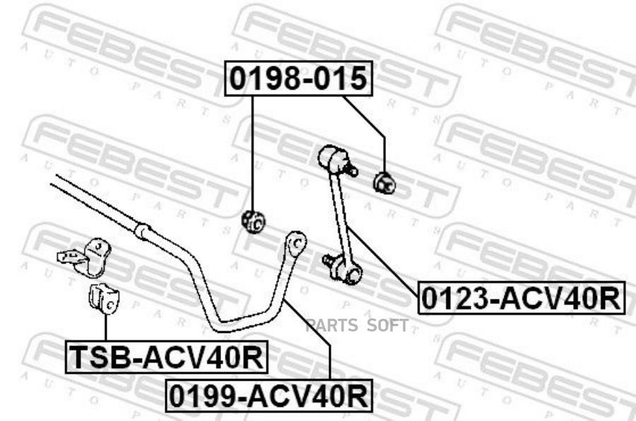 

FEBEST 0198-015 Гайка TOYOTA RAV4 2000-2005 0198-015 1шт