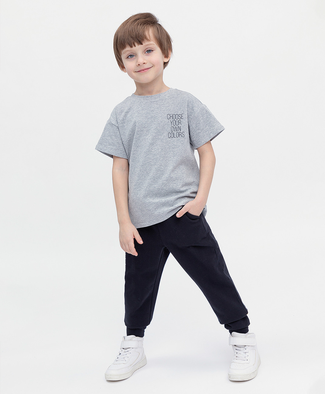 фото Брюки детские button blue 122bbbb56010800 цв. черный р. 122