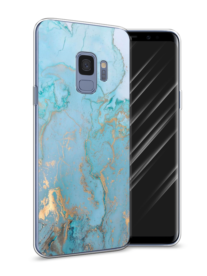 

Чехол Awog на Samsung Galaxy S9 "Голубой мрамор рисунок", 25750-3