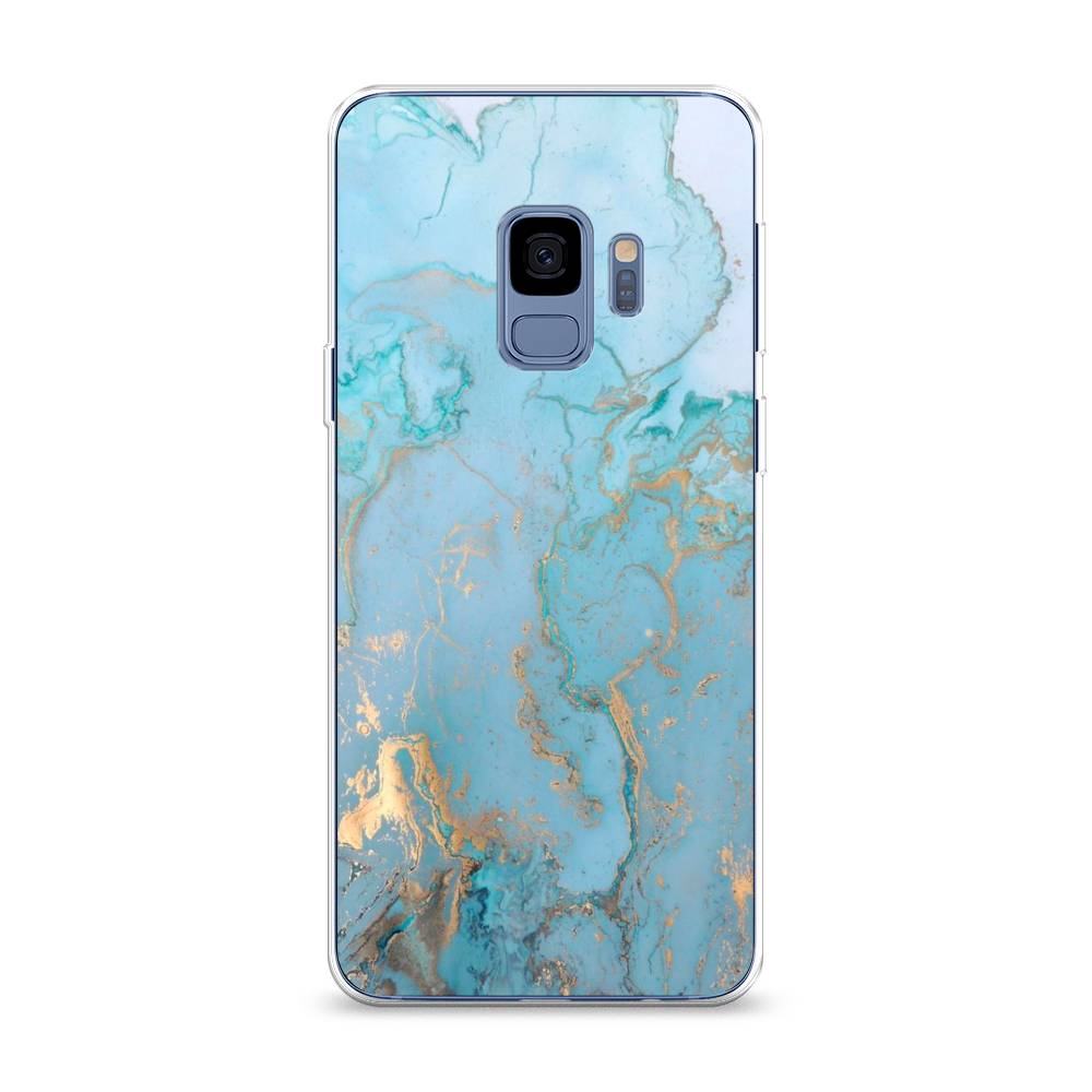 фото Чехол awog "голубой мрамор рисунок" для samsung galaxy s9