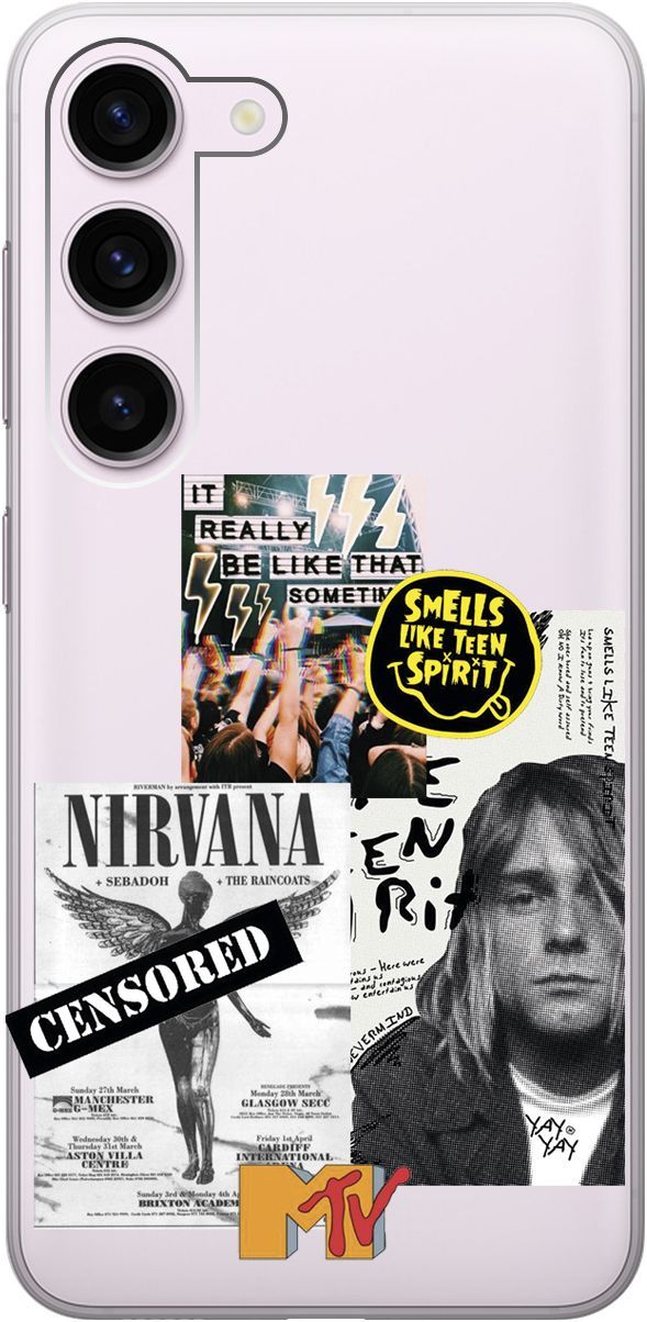 

Силиконовый чехол на Samsung Galaxy S23 с 3D принтом "Nirvana" прозрачный, Прозрачный;белый, 158304