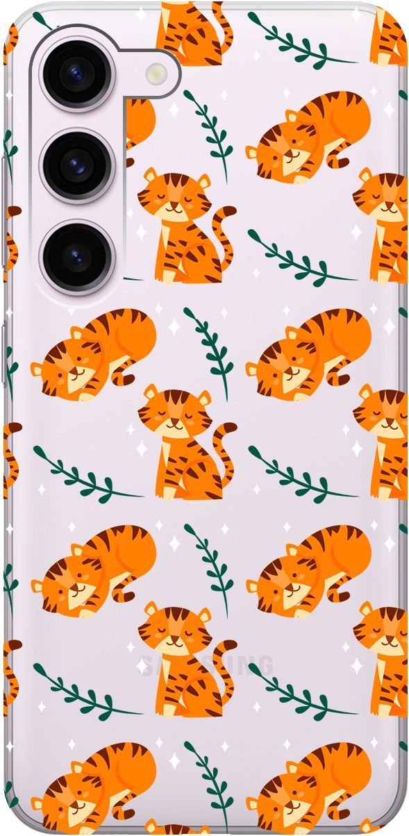 

Силиконовый чехол на Samsung Galaxy S23 с 3D принтом "Tigers" прозрачный, Прозрачный;бежевый, 158304