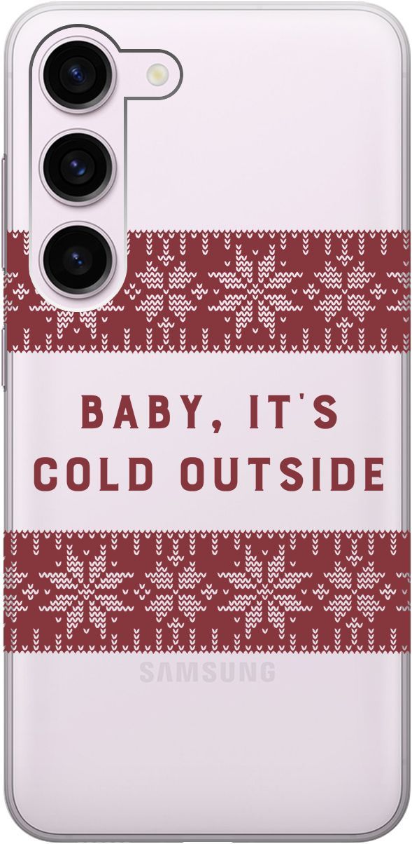 

Силиконовый чехол на Samsung Galaxy S23 с 3D принтом "It's Cold" прозрачный, Прозрачный;красный, 158305
