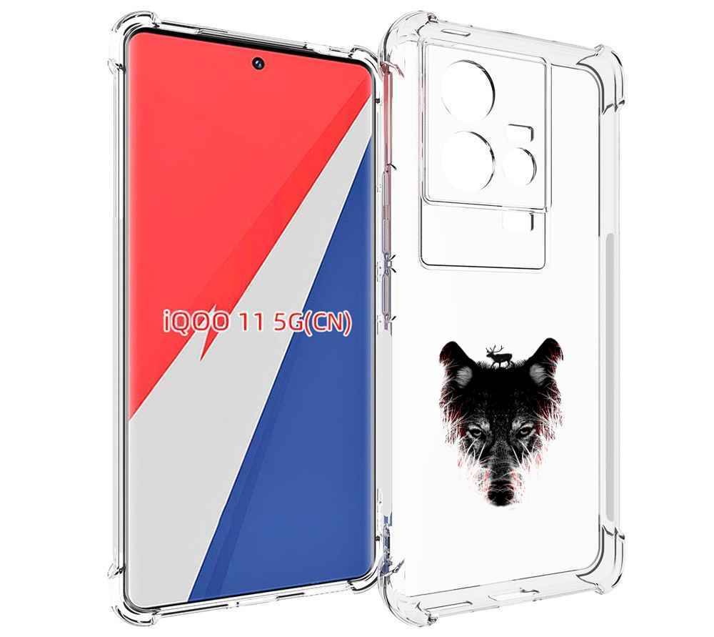 

Чехол MyPads волк в траве для Vivo iQOO 11, Прозрачный, Tocco