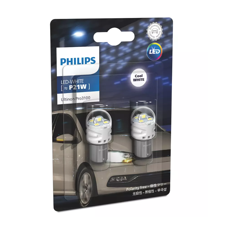 Комплект светодиодных ламп Philips 11498CU31B2 Блистер (2шт) LED-White [P21W] BA15s