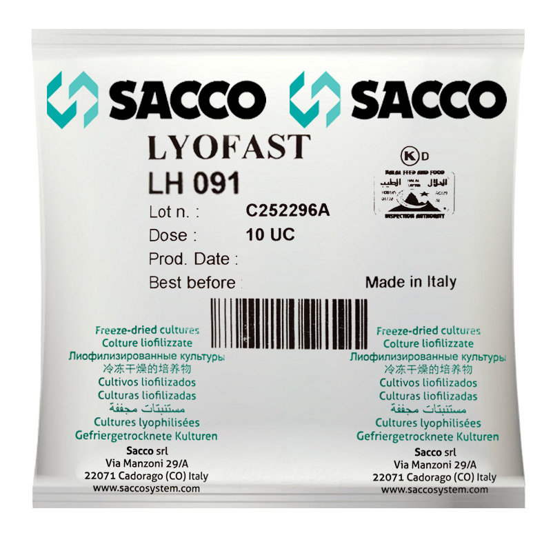 Закваска для сыра Sacco ароматообразующая LH 091 - 10U на 2000 литров молока