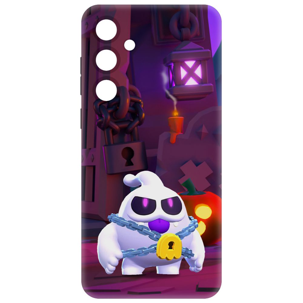 

Чехол-накладка Soft Case Brawl Stars - Призрак Скуик для Samsung Galaxy A35 5G (A356), Черный