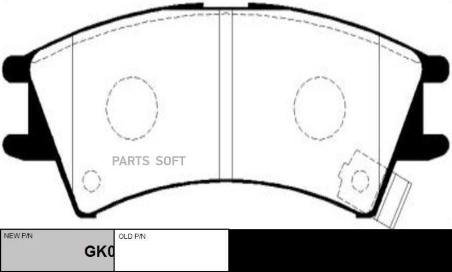 Старый Номер Колодки Тормозные CTR GK0455