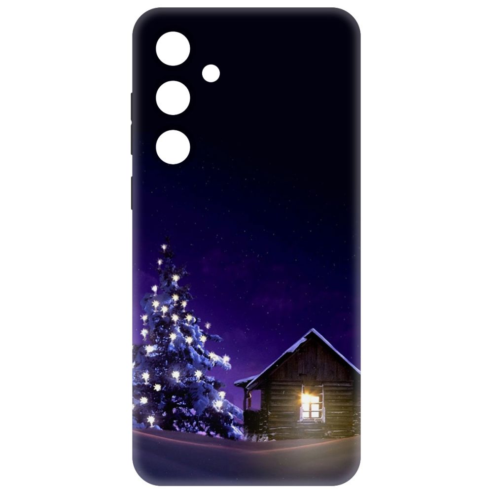 

Чехол-накладка Krutoff Soft Case Зимний домик для Samsung Galaxy A35 5G (A356) черный
