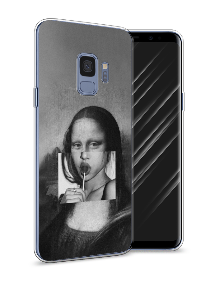 

Чехол Awog на Samsung Galaxy S9 "Mona Lisa sucking lollipop", Серый, 25750-9