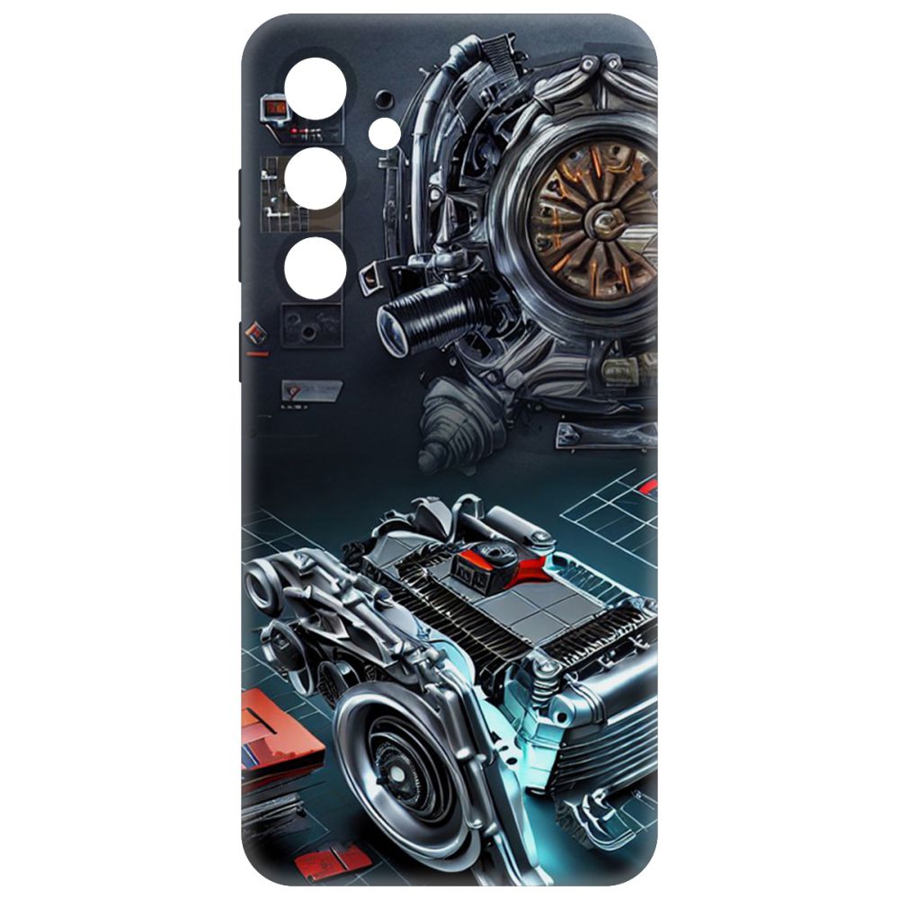 

Чехол-накладка Krutoff Soft Case Моторы для Samsung Galaxy A35 5G (A356) черный