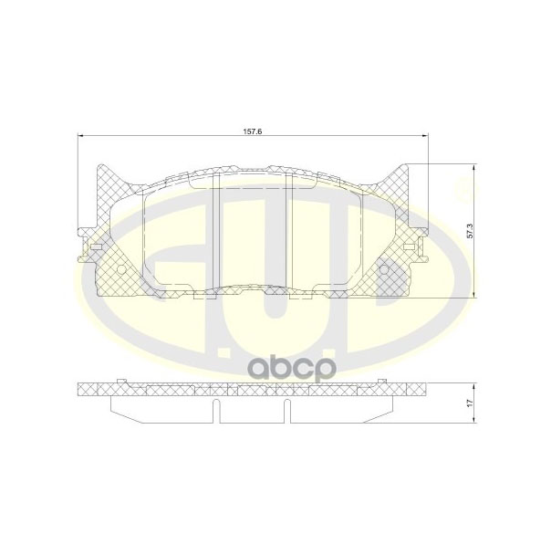 

Колодки Пер Toy Camry V40 06-/V50 11-/Lex Es 240/350 06- G.U.D арт. GBP123300