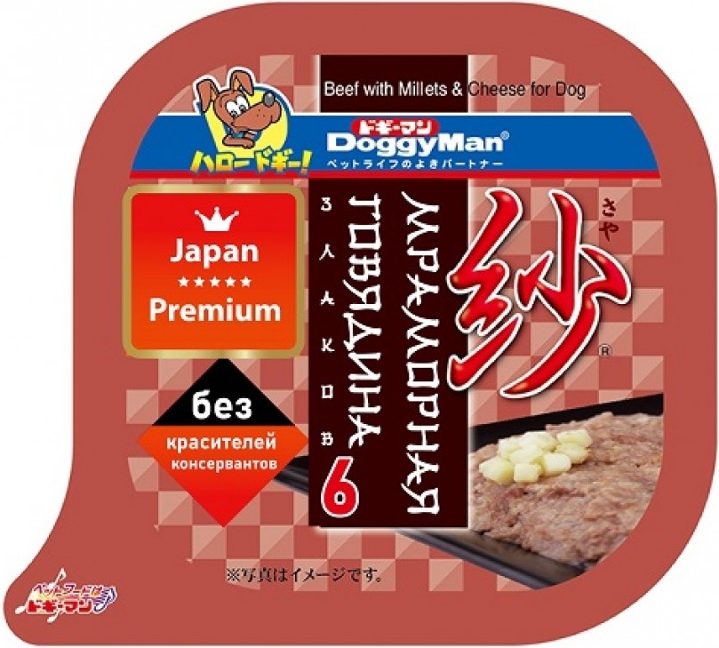 Влажный корм для собак Japan Premium Pet 6 Злаков, злаки, мясо, сыр, 100г