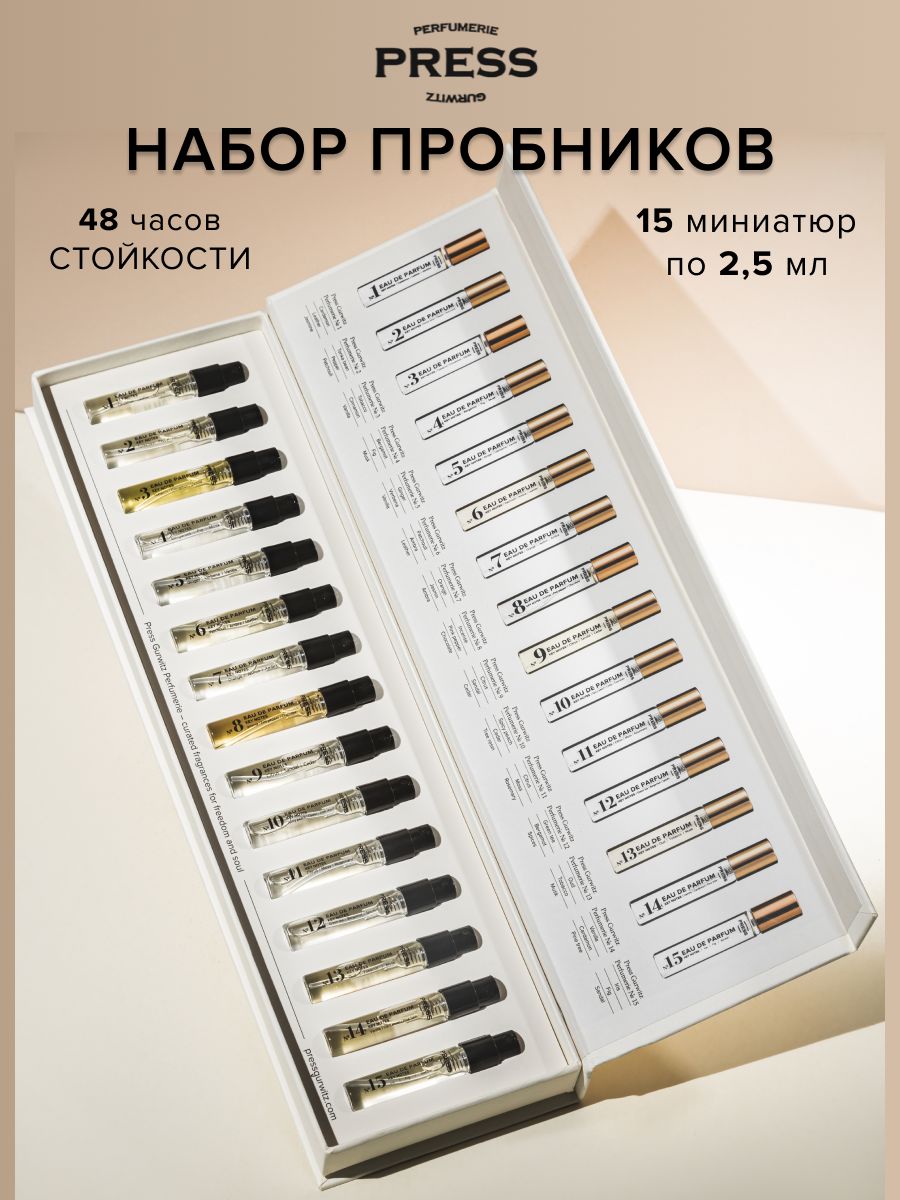 Подарочный набор PRESS GURWITZ PERFUMERIE Discovery Set 15шт 25 мл 4900₽