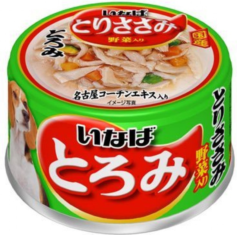 Консервы для собак Japan Premium Pet Inaba, курица, овощи, 80г