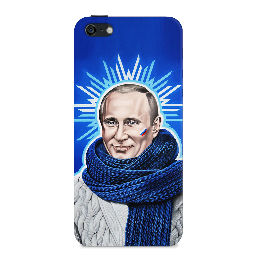

Чехол Deppa Art Case Person Путин звезда для Apple iPhone 5/5S + защитная пленка, Синий, Art Case