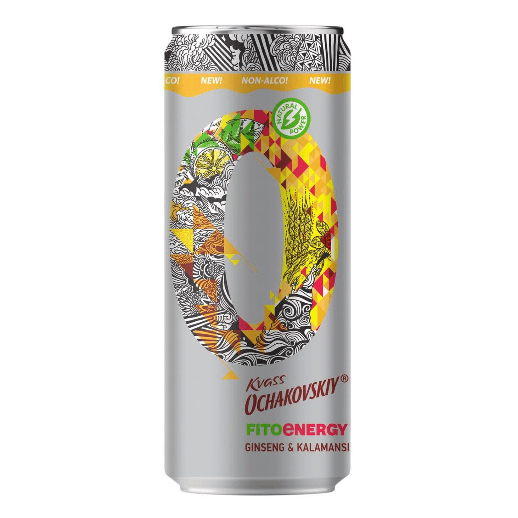 

Квасной напиток Очаково Фитоэнерджи Женьшень и каламанси 0,33 л