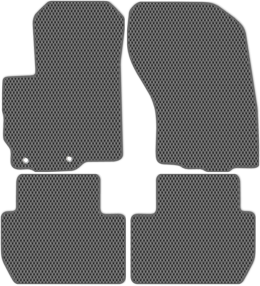 

Коврики ЭВА в салон для Mitsubishi Outlander 2005 - 2012, 4 шт. серый, темно-серый кант, 3611-S4Y-H