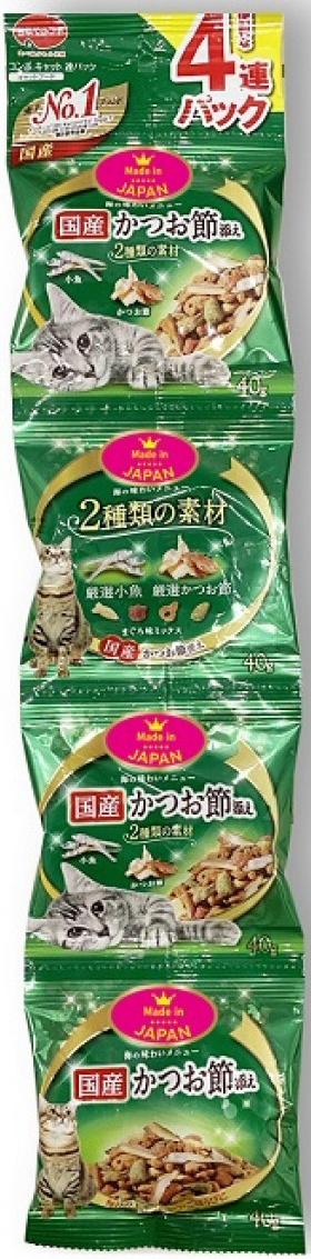 Лакомство для кошек Japan Premium Pet чипсы, говядина, курица, тунец, 40 г