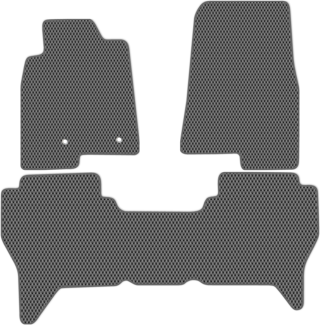 

Коврики ЭВА в салон для Mitsubishi Pajero 3, 4 2003 - 2020, 3 шт. серый, темно-серый кант, 3617-W3Y-H