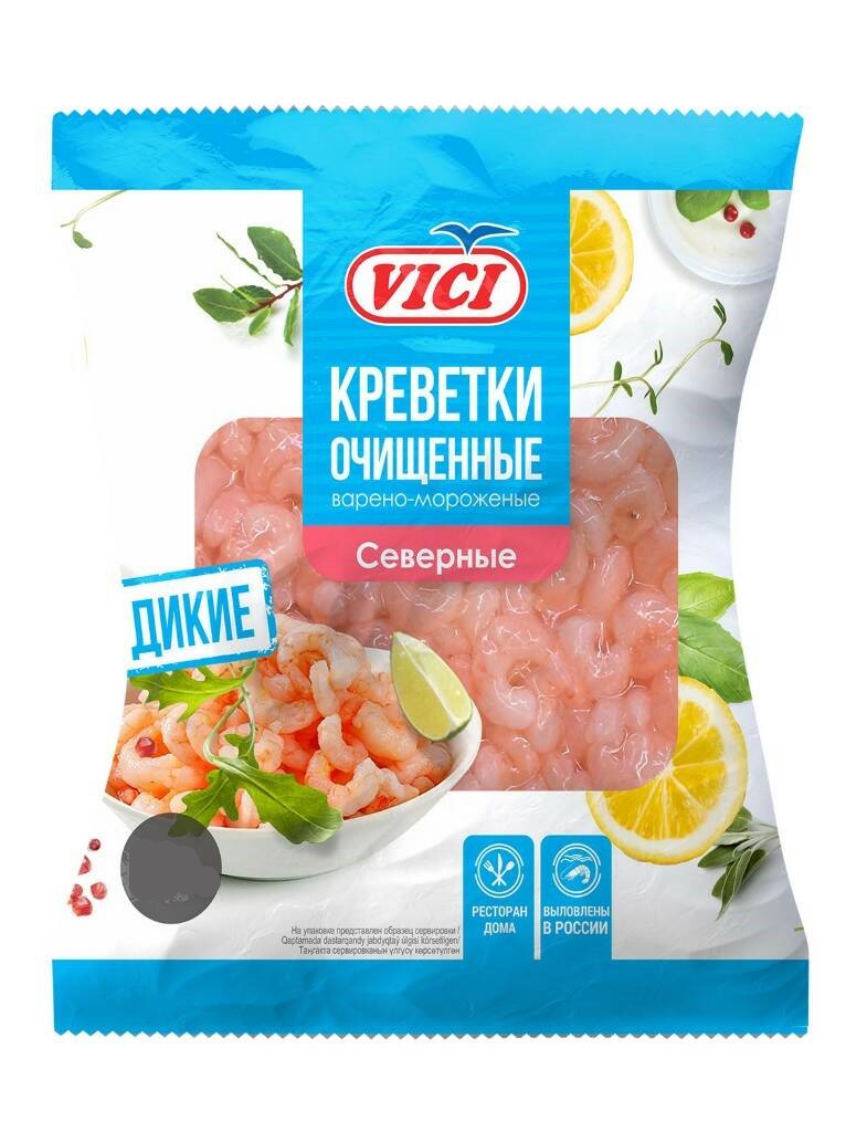 

Креветки Vici северные 200/300 очищенные замороженные 500 г
