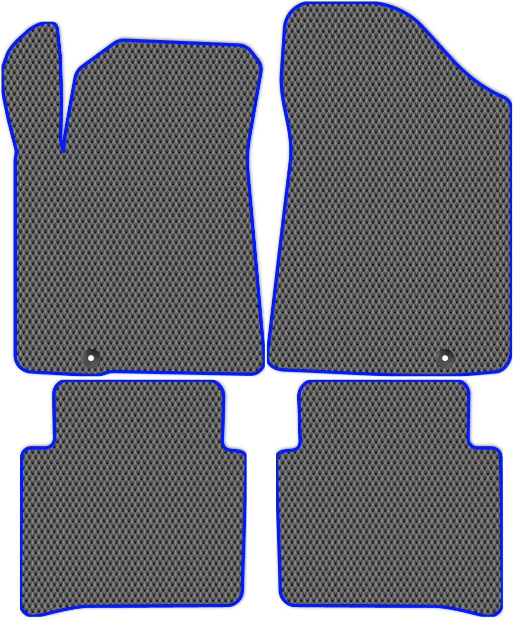 

Коврики ЭВА в салон для Nissan Teana 2 (J32) 2008 - 2014, 4 шт. серый, синий кант, 3721-S4YL-H